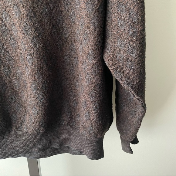 Vintage Idea Uomo Italian Wool Vneck Grandpa Dad Vneck Knit Sweater Mens Size XL - Picture 3 of 6